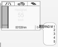 Trå clutchpedalen helt inn ved betjening. Ikke la foten hvile på pedalen. Merk Hvil ikke hånden på girvelgeren under kjøring. Girskiftindikator 3 108. Stopp/start-system 3 157.