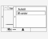 Aktiver alarmer ved å innstille J, deaktiver alarmer ved å innstille I med knappen 9. Meldingsalarmen vises på førerinformasjonsdisplayet i ca. 8 sekunder.