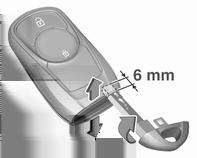 Hvis nøkkelen stikkes lenger inn, kan det føre til skade på huset. 3. Ta ut batteriet, og skift det ut. Bruk CR 2032 eller et tilsvarende batteri. Legg merke til installasjonsposisjonen. 4.