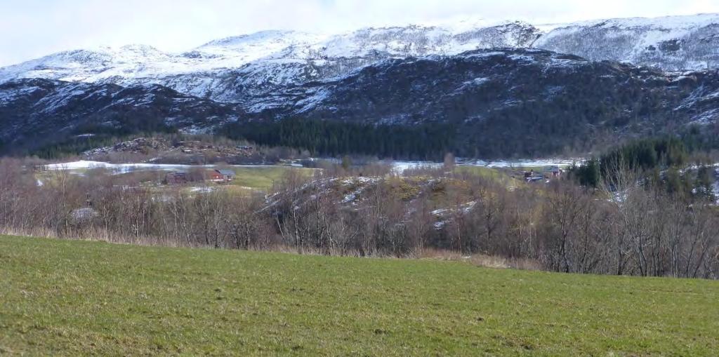 1 Løsmassefordeling og landformer Løsmassene i Lading-område domineres av hav- og fjordavseninger. Srandavseninger er vanlige i de høyereliggende områder. yr er også vanlig.