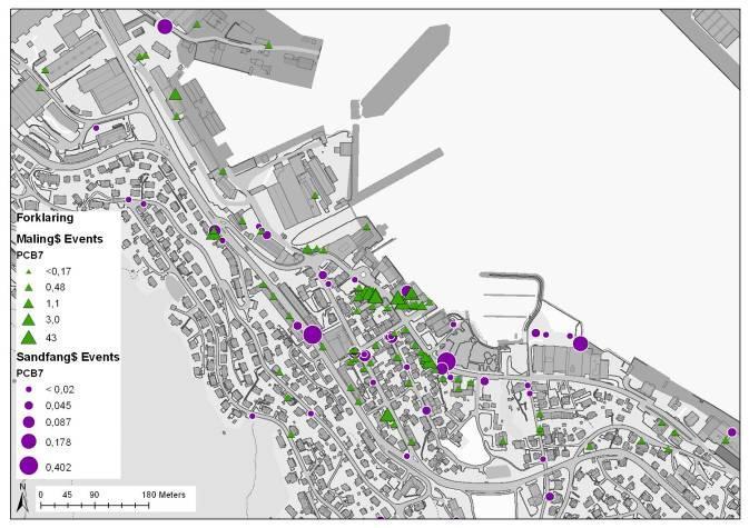 Landkilder i Kirkebukten Funn: PCB i 21 % av byggene