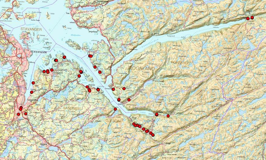 Ecofact AS Side 7 4 INNLEDNING Høgsfjordsystemet ligger sør i Ryfylkebassenget og er tilsluttet Forsand, Gjesdal og Sandnes kommuner.