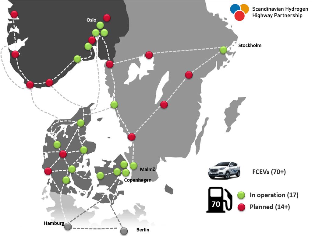 2017-19 1 ASKO, 2017 (Norway, for trucks) 3 Uno-X, 2017 (Norway) 3 Oslo Multifuel st.