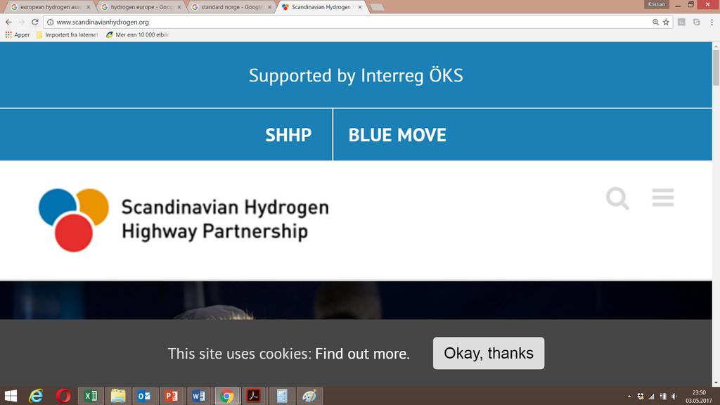 The Scandinavian Hydrogen Highway Partnership Internasjonalt samarbeid www.scandinavianhydrogen.org Prosjektleder for globalt hydrogen-bedriftsnettverk (internasj.