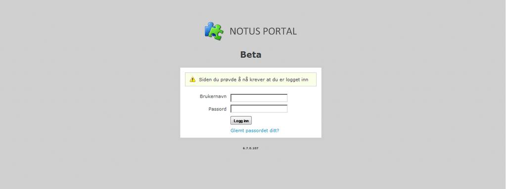 VISMA NOTUS PORTAL - BRUKERINFORMASJON Nedenfor gis en oversikt over ulike elementer i portalen.