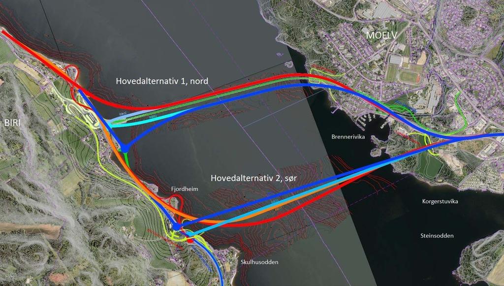 3 BESKRIVELSE AV ALTERNATIVER De aktuelle alternativene beskrevet i kapittel 3.2 er vist på oversiktskartet.