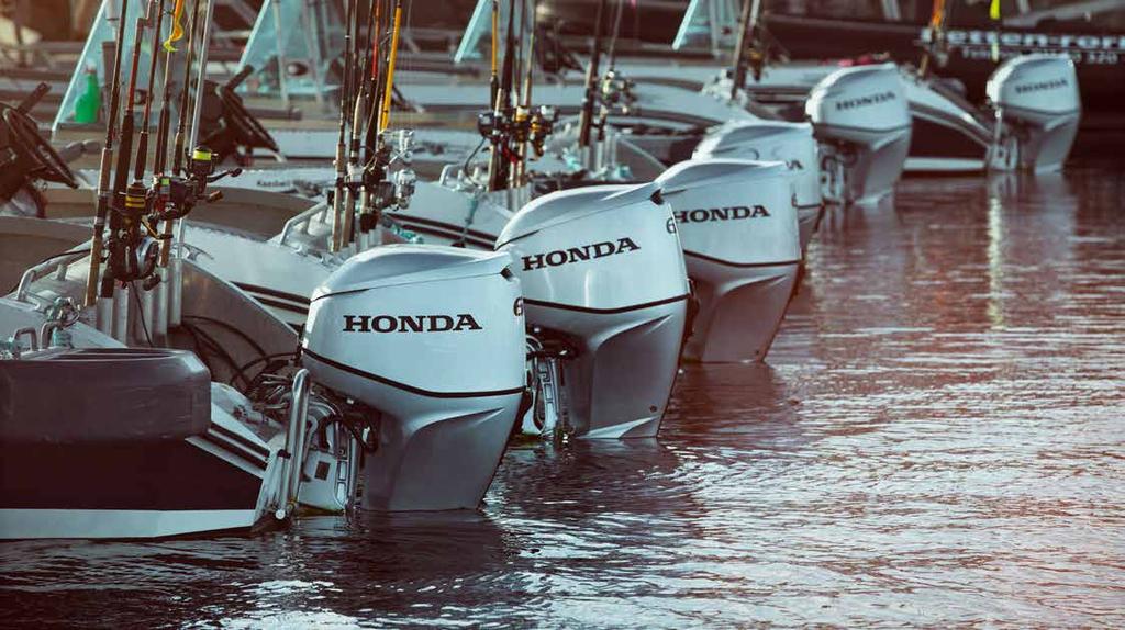 UNIK, AVANSERT TEKNOLOGI 4 5 BEST TIL LANDS, BEST TIL VANNS En båtmotor fra Honda gir deg kompromissløs ytelse og komplett trygghet.