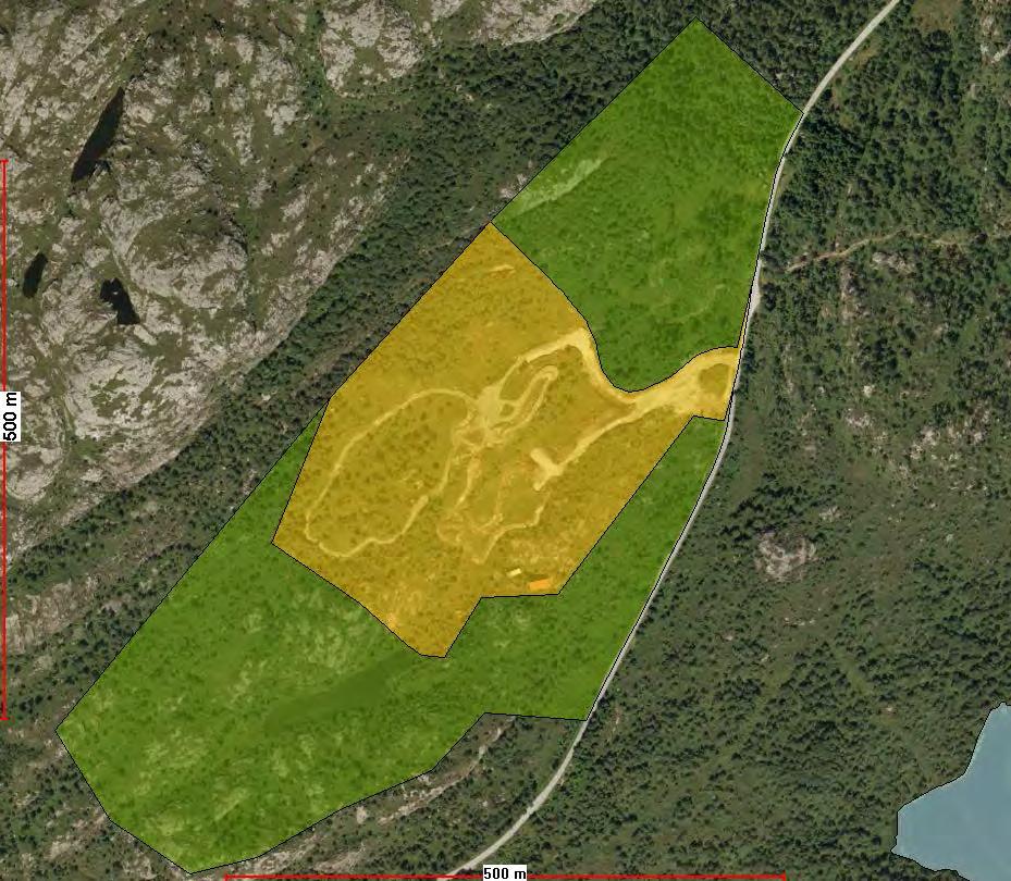 180 Område nr. 112, Rossland Eigedom: 47/3, 47/6, 47/9. Storleik: Område etter vurdering, ca 147 daa.