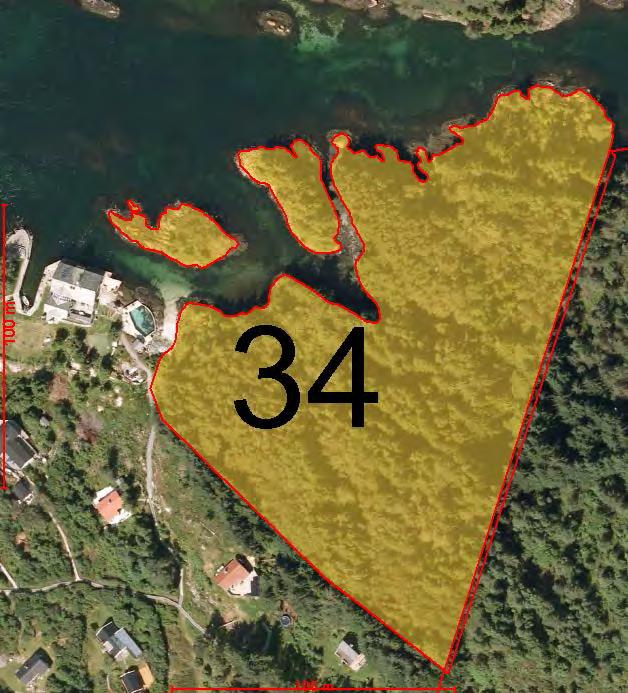 69 Område nr. 34, Kårbø Eigedom: 52/10, 52/12, 52/13. Storleik: Innspel, 17 daa. Område etter vurdering, 20 daa.