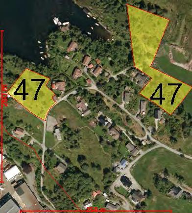 85 Område nr. 47, Flatøy Eigedom: 1/6, 1/293, 1/294, 1/295, 1/408. Storleik: Innspel, 12 daa. Område etter vurdering, 18 daa.