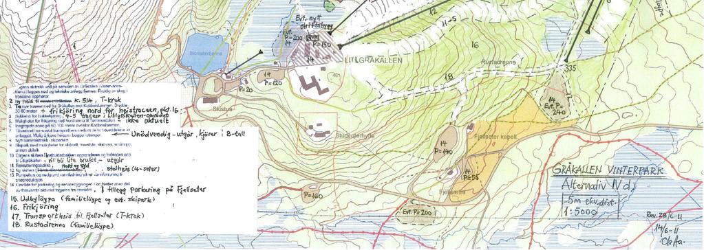 vinterpark et skianlegg med sommersykkelbane. Dagens anlegg i Vintervasskleiva legges ned og området ryddes og tilbakeføres til naturområde.