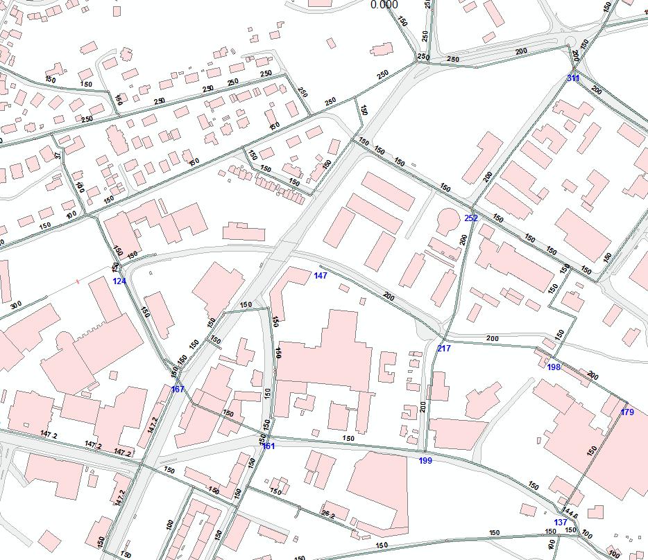 Figur 4 Maks uttak ved opprettholdelse av 20 mvs resttrykk i alle kummer, simulering 3 (uten tilknytning nr.