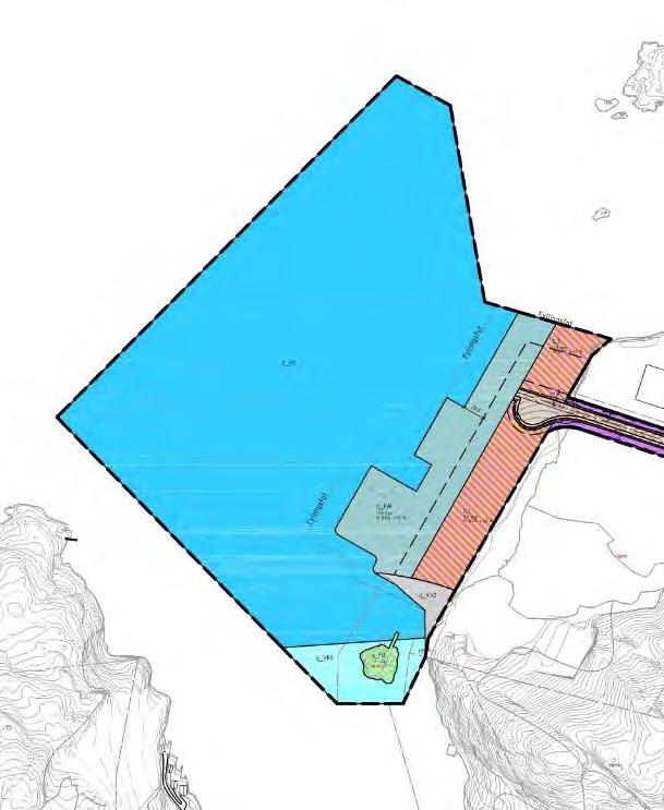 30 PLANBESKRIVELSE MED KONSEKVENSUTREDNING FOR INDUSTRIOMRÅDE OG DYPVANNSKAI PÅ HUSØYA 6 Beskrivelse av planforslaget 6.