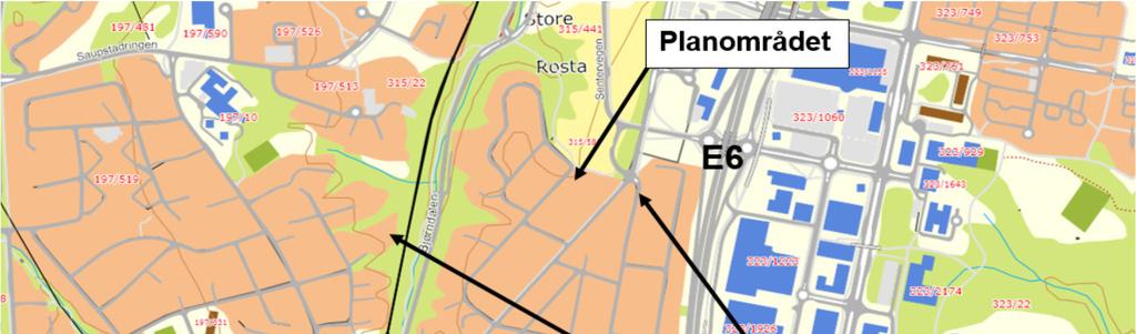 Oppdragsgiver: Zolen og Månen AS Oppdragsnr.: 5167665 Dokumentnr.: 1 Versjon: 1 Avstand til Trondheim sentrum er ca. 9 km. Eiendommene ligger innenfor området som omfattes av konsesjon for fjernvarme.