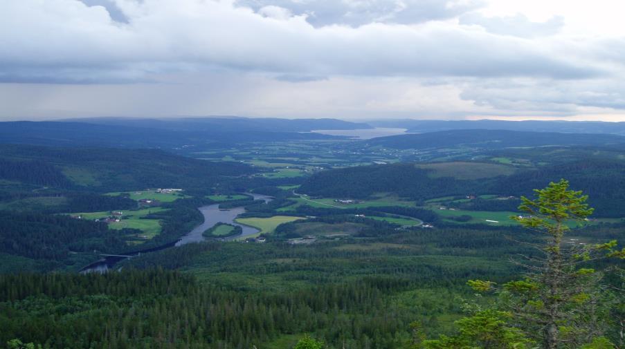 Post 15: Rolseth Våttån Rolseth Våttån Utsikt utover Øverbygda Foto: Debbie Spets Vegbeskrivelse Ved Rolset bru, ta av til venstre når du kommer fra Selbu, til høyre fra Tydal.