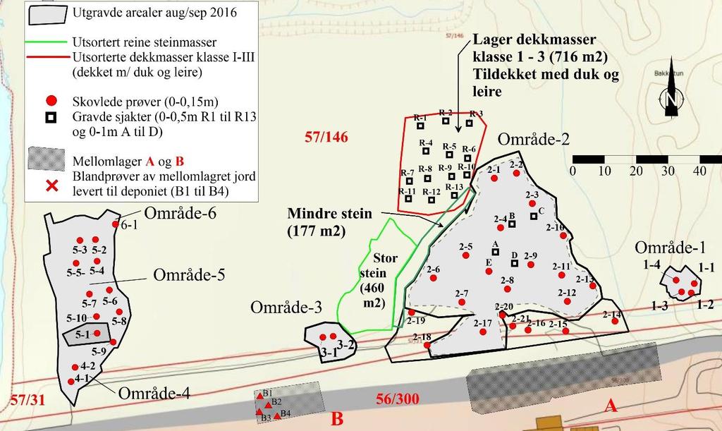 Sluttrapport etter opprydding av forurenset grunn på Nordmololeira i Rissa kommune 22 4.4 Tabeller med analyseresultater - jordprøver Samtlige prøver er analysert mht. 8 metaller.