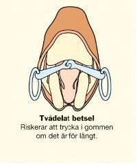 Bitt som ikke har stålkjerne, skal alltid anvendes med sikkerhetslenke. Sikkerhetslenken skal aldri festes strammere enn selve bittet.