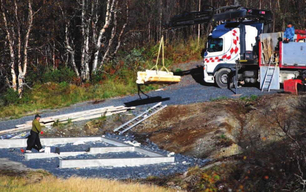 Oppsetting av båthus ved