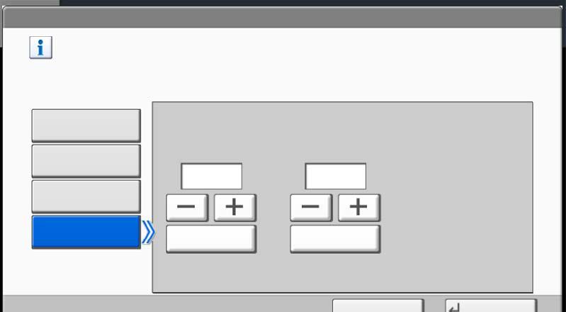 [Automatisk] og deretter [Tommer]. Metriske modeller: Trykk [Automatisk] og deretter [Metrisk]. Dersom ovennevnte innstilling endres, vil det ikke være mulig å skrive ut fakser. Vise skjermen.