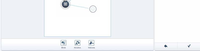 Igangsetting 6.4.2 Koble aktuator til en sensor til Fig. 20: Koble aktuator til en sensor til 1. På skrivebordet velger du den andre sensoren [1] som skal kobles til aktuatoren. 2. Velg aktuatoren [2] som skal betjenes av sensoren.