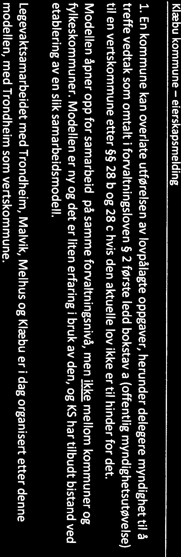 vertskommune etter 28 b og 28 c hvis den aktuelle lov ikke er til hinder for det. Modellen åpner opp for samarbeid på samme forvaltningsnivå, men jjjçg mellom kommuner og fylkeskommuner.
