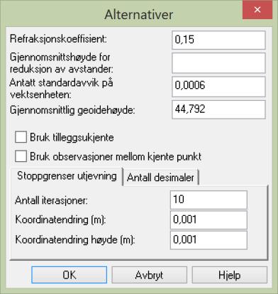 Differansen mellom høydeverdiene regnes ut og skrives inn i Gemini. Standardavvik på satellittvektorer Satellittvektorene er prosessert i Leica GeoOffice, og har for lave standardavvik.