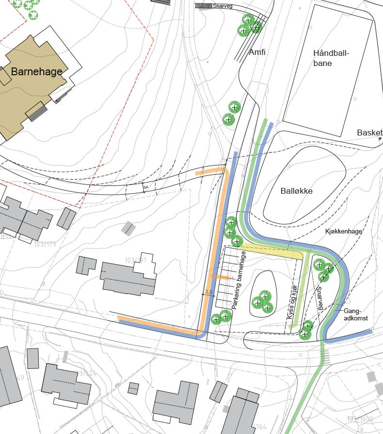 Boligene vil ha adkomst fra Per Sivles veg, med parkering på egen grunn.