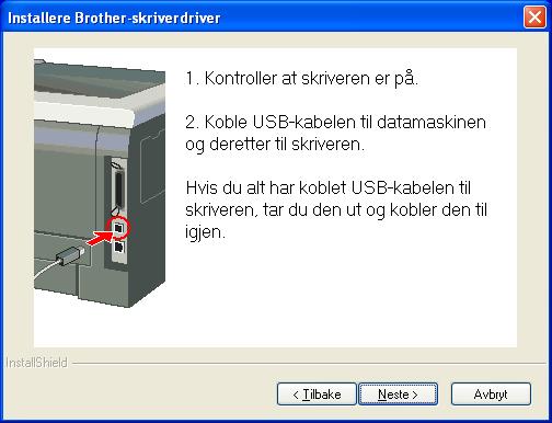 Installere driveren og koble skriveren til datamaskinen 1 Kontroller at USB-grensesnittkabelen IKKE er koblet til skriveren, og begynn deretter installasjonen av driveren.