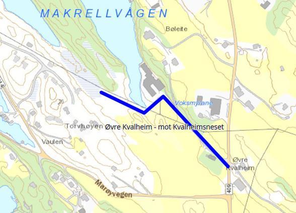 Kommunedelplan for vassforsyning 25 Øvre Kvalheim mot Kvalheimneset Ny vassleidning mot Øvre Kvaheim og mot Kvalheimenest for å