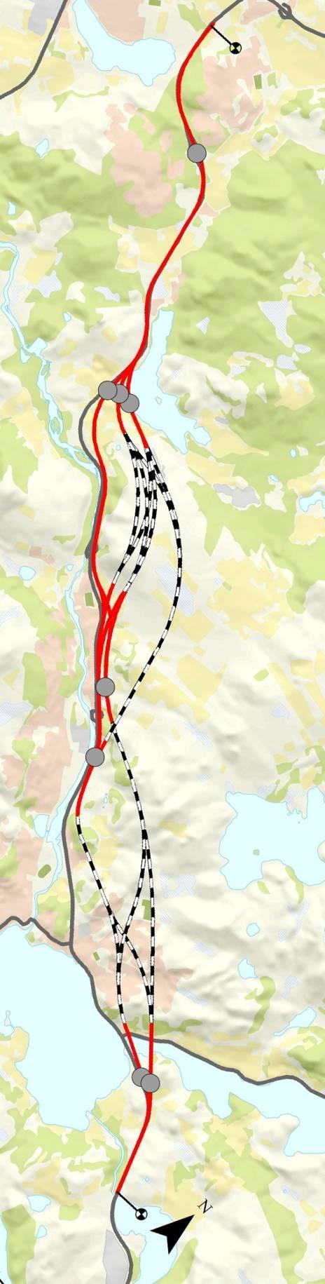 Delområde A: Skurve - Ålgård Delområde B: Kongeparken - Figgjo Delområde C: Bråstein - Osli Delområde D: Osli - Hove E39 Ålgård - Hove STØYKARTLEGGING Ni alternative delstrekninger Hove Delområde A.