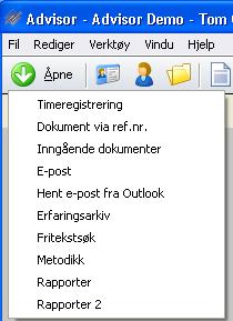 TIME- OG UTLEGGSREGISTRERING Timer og utlegg kan registres fra dagens timeliste, fra timeoversikten på oppdrag/sakskortet og med å