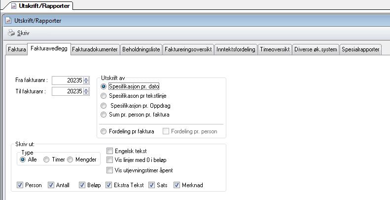 Overføring til regnskap Fakturaene kan overføres til regnskapet for automatisk bokføring forutsatt at man har et regnskapssystem som kan integreres med Advisor, se hjelpetekst.