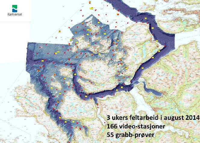 I samband med utarbeiding av grunnkarta utarbeider NGU detaljkart over botnforholda i sjøområda på Søre Sunnmøre.