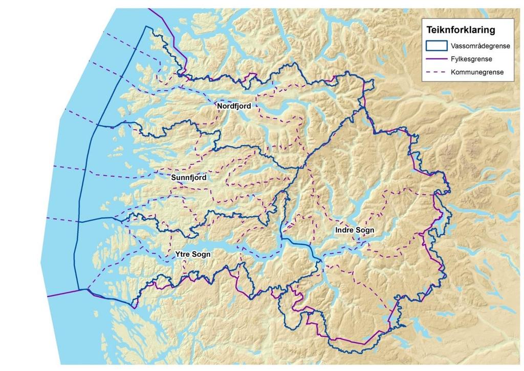 Vassregion Sogn og Fjordane Fire vassområde Mykje av forarbeidet til