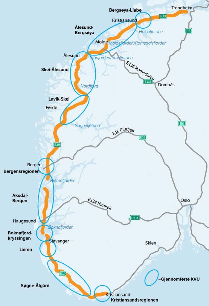 Antall påvirkede reiser (fra kommune til kommune) 385 Gjennomsnitt 27 Redusert reisetid Median 13