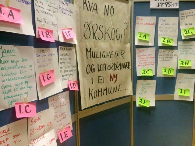 2.14 Tema på agendaveggen uten rapport: Kva med lokaldemokratiet? Kva vil skje hvis ikkje Ørskog vert med i regionkommunen?