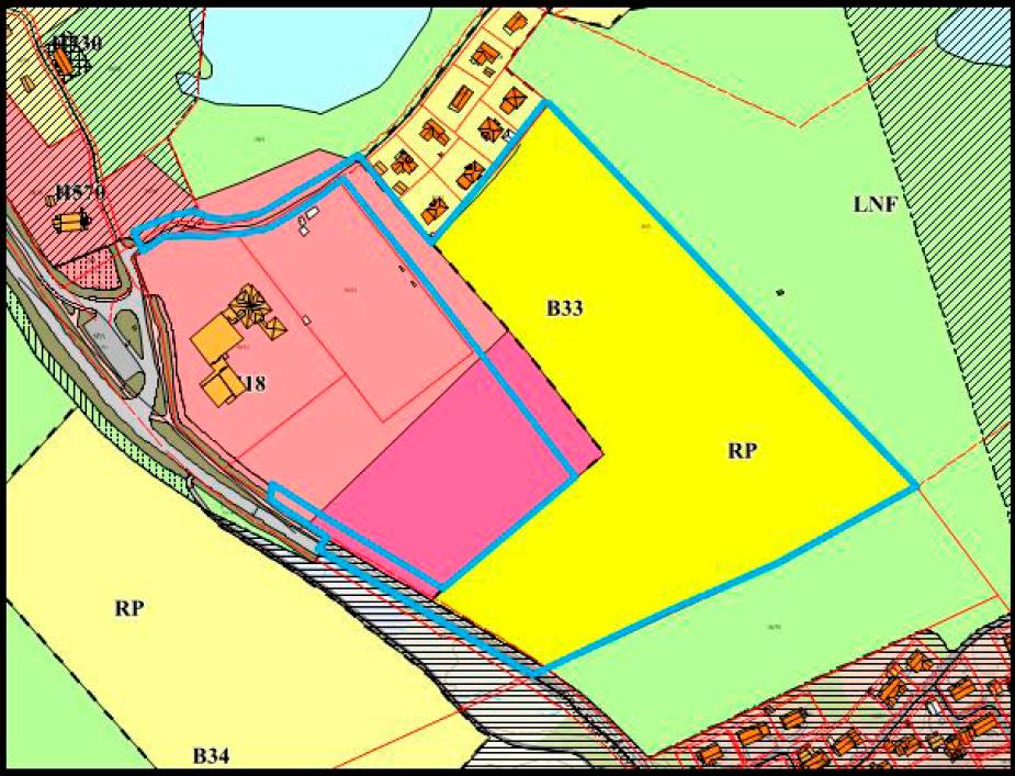 Side 2 av 6 Tiltakshavar: Opplysningsvesenets Fond (OVF) er eigar av arealet som bustadområde B33 og det nye skuleområdet (ny del av TJ18) ligg på. OVF er også tiltakshavar.