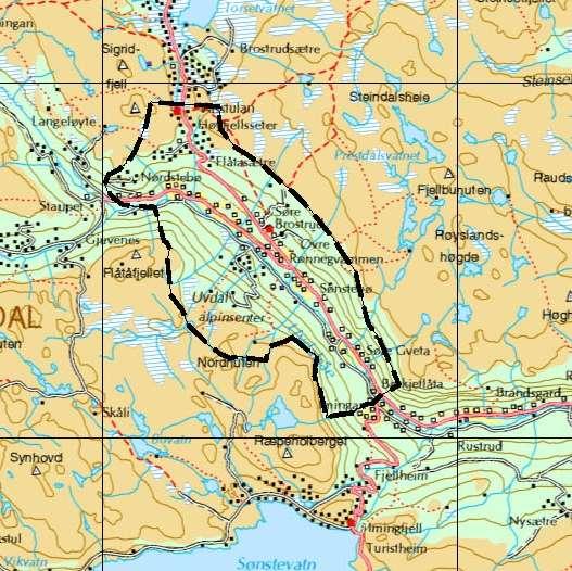 Områdeplan Øvre Uvdal reiselivsområde * Areal