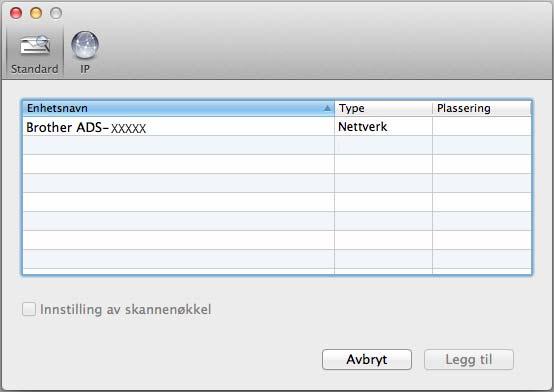 Klargjøre nettverket for skanning med datamaskinen 4 Velg maskinen fra listen, og klikk deretter på Legg til.