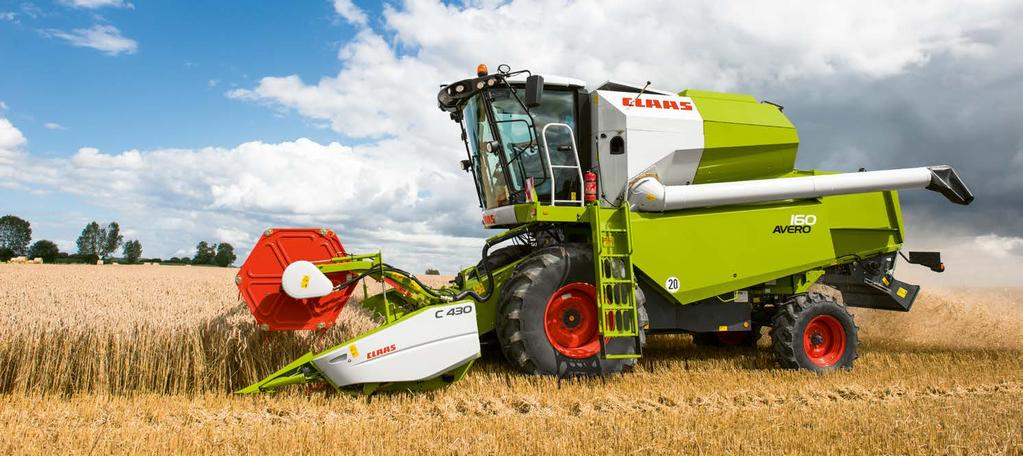 Svært fleksibel og absolutt pålitelig. CLAAS treskeverk AVERO 160 med MULTICROP-bru kan treske alle de vanlige korn- og oljevekstene.