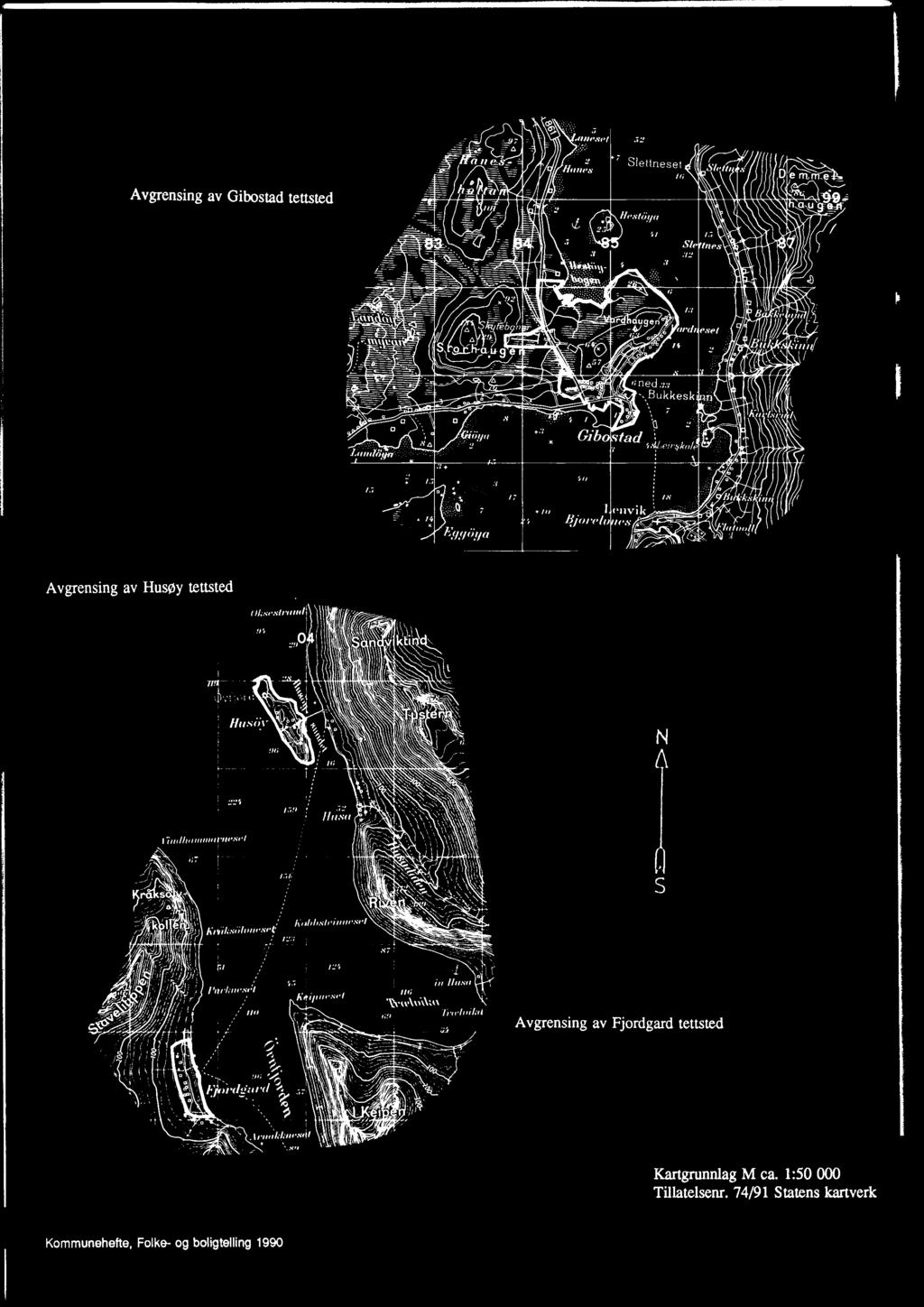 tettsted ; floiyhia t 1; I ria(;k0emil Kartgrunnlag M ca 1:50 000