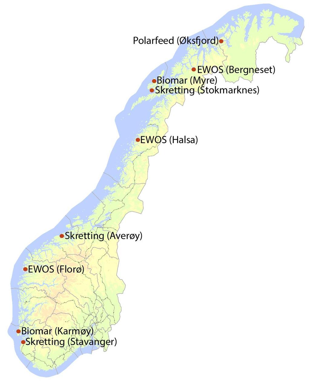 2.2 FÔRPRODUKSJONS- OG OPPDRETTSANLEGG Fiskefôrproduksjon er et viktig ledd i verdikjeden for oppdrettsnæringen.