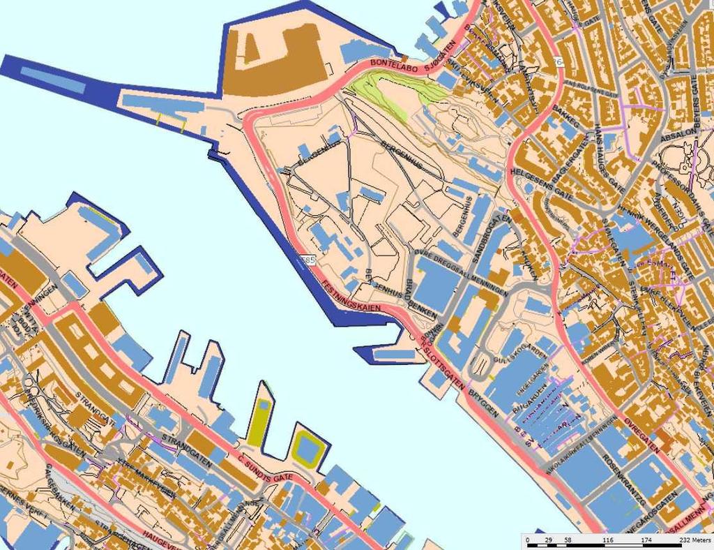 5.4 Støyømfintlig bebyggelse Nærmeste støyømfintlige bebyggelse ved Vågen er vist i figur 3. Annen fiskeriog fangstbygn. garasje Figur 3.