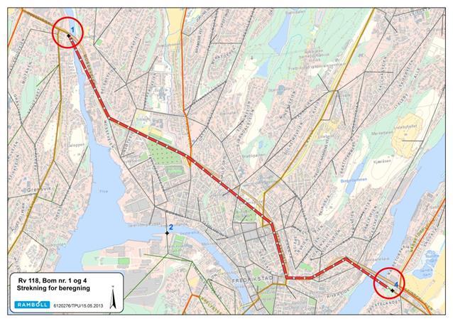 3.3.4 Effekter på framkommelighet kjøretid for bil Framkommelighet for bil er analysert i