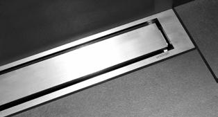 44 HighLine Panel Linje Materiale: Rustfritt stål (AISI 304) / herdet glass Overflate: Børstet/frostet Forhøyningssett: Plast (PE) HighLine Cassette Linje Materiale: Rustfritt stål (AISI 304)