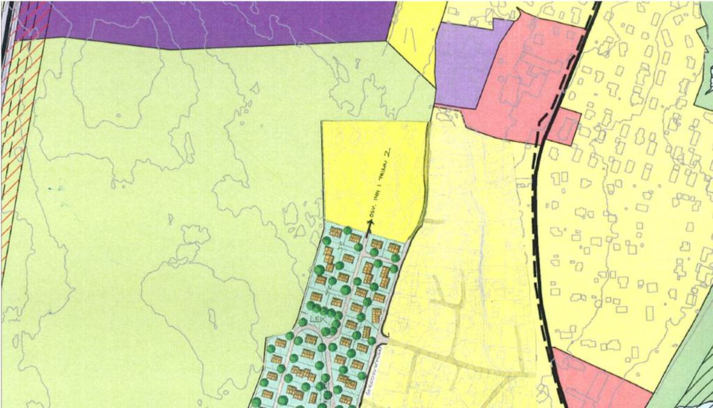 Blåbærlia Stalsberg skole Figur 3: Reguleringsplan under arbeid Figur 4: Reguleringsplan for ny avkjøring fra Rv35. K-sak 56/14 2.