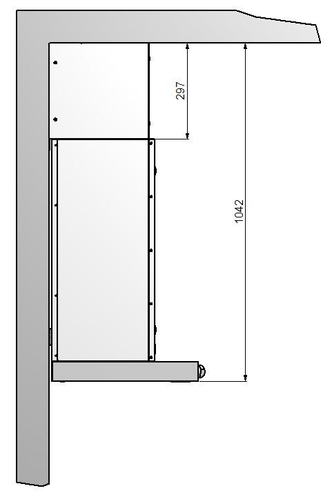 2.3 Kanaldeksel Hvis du ønsker å bruke et kanaldeksel for å skjule kanaler trenger du en avstand på 297 mm fra