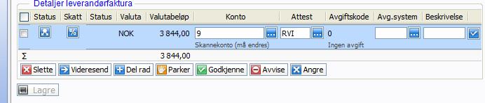 Hvis det går klart fram av fakturaen at den skal deles mellom flere attestanter/anvisere vil vi kunne fordele fakturaen ved skanninga.