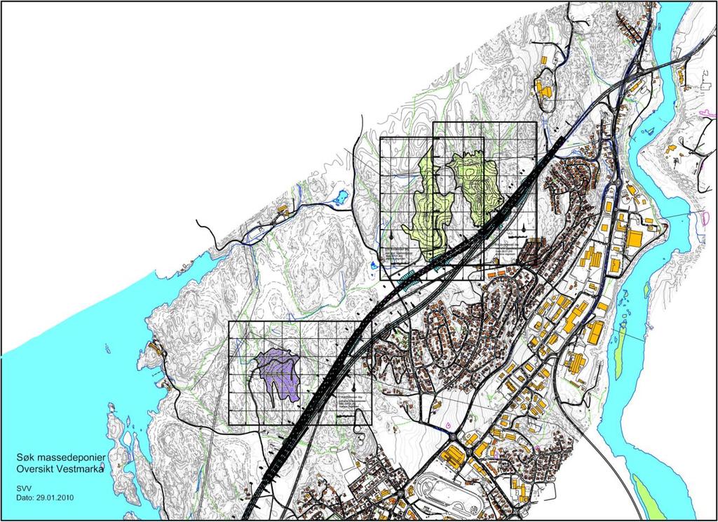 3.5 Alternative lokaliseringer Statens vegvesen har sett på ulike løsninger for massedeponier. I hovedtrekk er dette: 1. deponering i tilslutning til linjen 2.