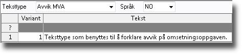 Rapportparametere I tabellen under finner du en oversikt over rapportparametere som kun finnes i Avgiftsoppgave Altinn (GL04), og/ eller må ha en spesiell verdi for generering av XML-fil for